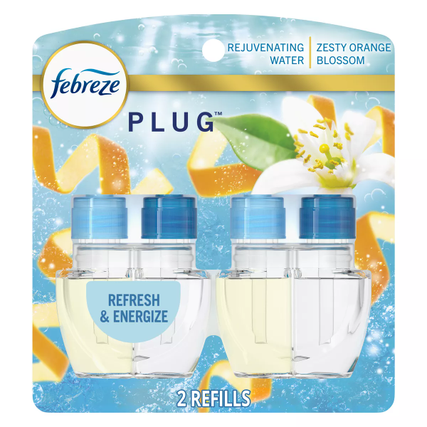 Febreze Plug Dual Refill Air Freshener Refresh & Energize - 2ct - 030772114049