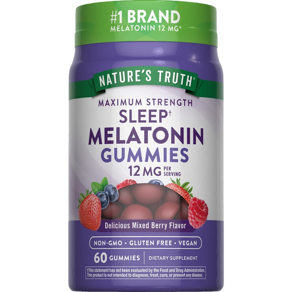 Nature's Truth 12mg Melatonin Vegan Gummies - 60ct - 840093119810