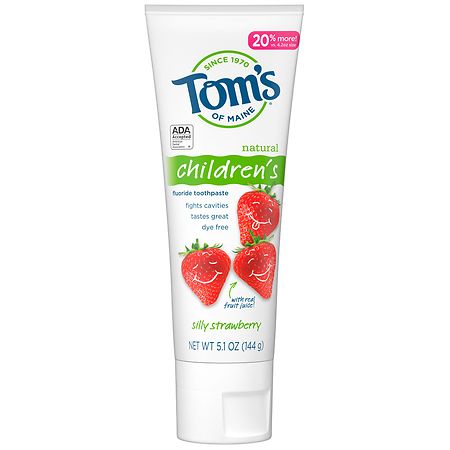 Tom s of Maine Children s Silly Strawberry Anticavity Toothpaste 5.1oz - 0350009712343