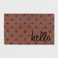 1'6"x2'6" 'Hello' Tile Doormat Natural/Blue - 197543727874