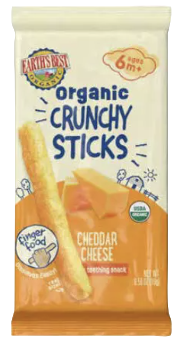 Organic Crunchy Sticks Cheddar - 023923532939