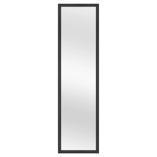 13.5" x 49.5" Framed Door Mirror- Black - 198101025159