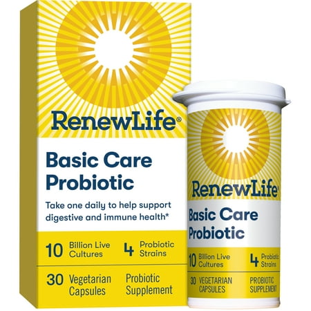 Renew Life? PAST DATE - Basic Care Probiotic - 10 billion - 30 vegetable capsules - 6312571206183