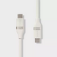 6' USB-C to USB-C Fast Charging Silicone Cable -White Clay - 198101039293