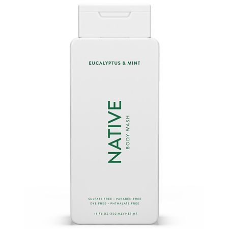 Native Body Wash Eucalyptus & Mint Sulfate Free Paraben Free for Men and Women 18 oz - 812154033328