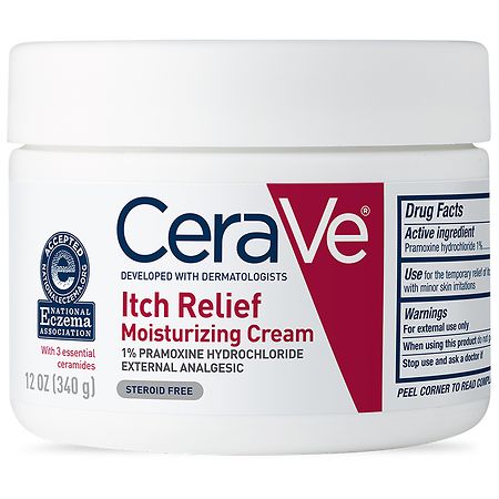 CeraVe Itch Relief Moisturizing Cream for Dry and Itchy Skin Unscented - 12 fl oz - 3606000537620