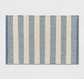 2'x3' Rectangular Hand Made Woven Outdoor Accent Rug Striped Ivory/Blue - 197543347751