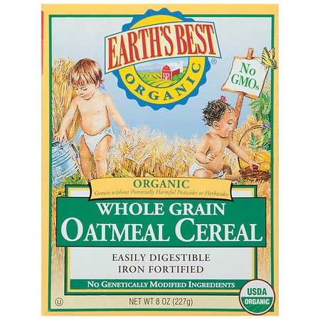 Earth's Best Organic Whole Grain Baby Oatmeal Cereal - 8oz - 023923900172