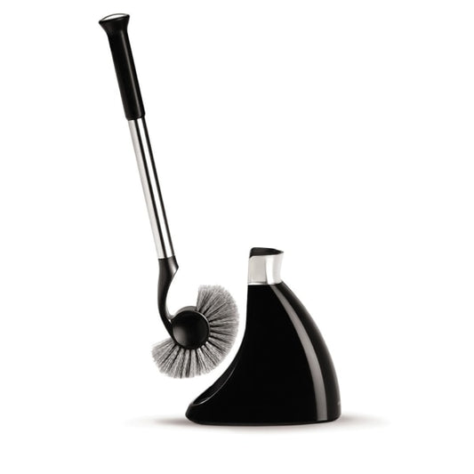 simplehuman Toilet Brush with Magnetic Caddy Holder - Black Steel - 838810015811