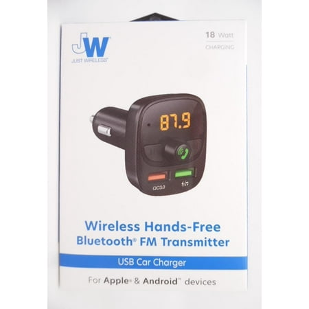 Just Wireless Bluetooth FM Transmitter - Black - 705954200871