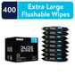 DUDE Wipes Flushable Wipes Unscented XL Wet Wipes 50 Ct 8 Pack - 858993006901