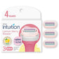 Schick Intuition 4-Blade Lemon Berry Breeze Womens Razor Cartridge Refills 3 Ct - 841058008378