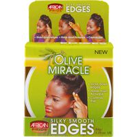 African Pride Olive Miracle Super Hold and Smooth Edges Moisturizing Jar Hair Styling Gel 2.25 oz Women - 802535439030