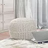 Knitted Pouf Almond - 810113377360