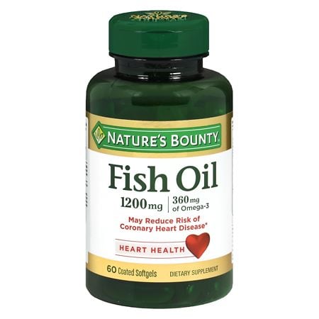 Nature s Bounty Fish Oil With Omega 3 Softgels 1200 Mg 60 Ct - 074312168871