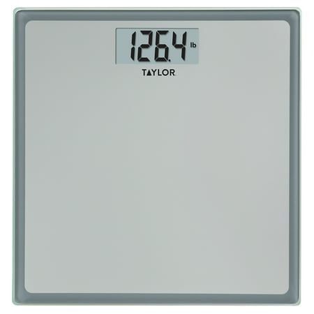Taylor Digital Glass Bathroom Scale with Silver/Grey Finish - 0777840129010