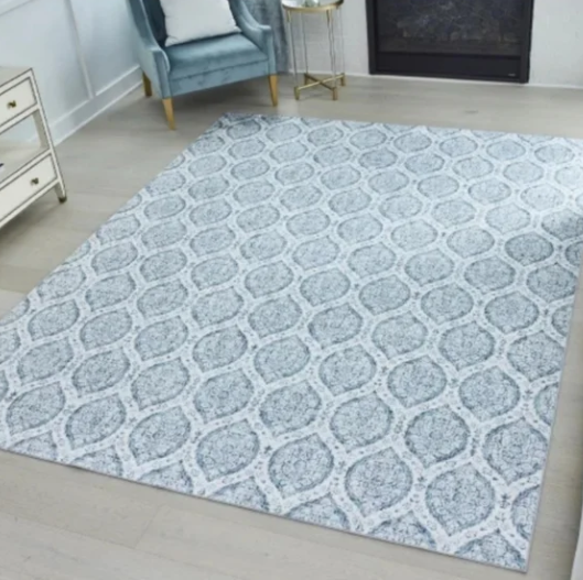 WYATT & ASH Machine Washable Rug 5' 3" x 7' 5"    ALISHA AQUA - 646760237999