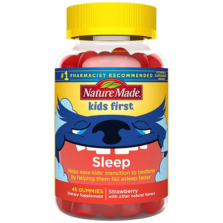 Nature Made Kids First Sleep Kids Melatonin Gummies 100% Drug Free Sleep Aid 45 Count - 031604041717