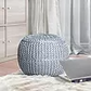 Knitted Pouf Light Gray - 810113377353