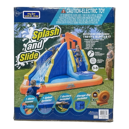 My 1st Water Slide Inflatable Splash & Slide Pool 11.5ft x 10.5ft x 8ft - 6870640667240