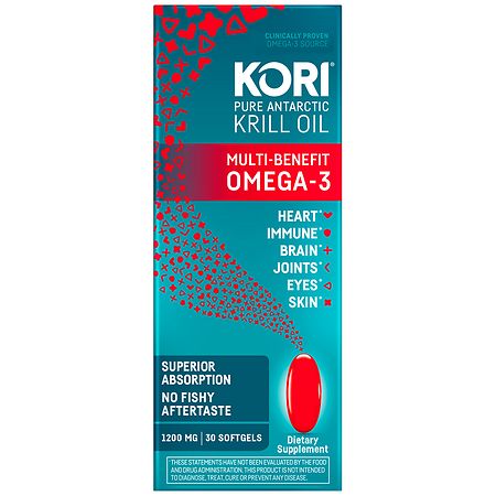 Kori Krill Oil Superior Omega-3 1200mg Standard Softgels - 30ct - 8500107210263