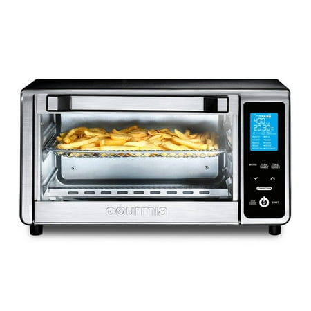 Gourmia Digital 4-Slice Toaster Oven Air Fryer with 11 Cooking Functions Stainless Steel Gray - 8100028645680