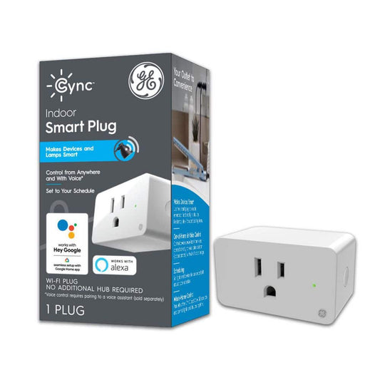 GE - Cync Indoor Smart Plug, Works with Alexa and Google Home - White - 043168503952