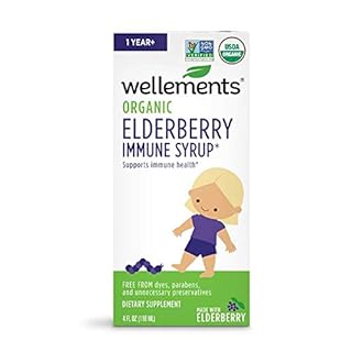 Wellements Organic Children?s Elderberry Immune Syrup, 4 Fl Oz, Free from Dyes, Parabens, and unnecesary Preservatives (B08Y63Y8P3) - 7296090004493