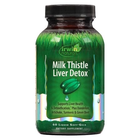 PAST DATE Irwin Naturals Milk Thistle Liver Detox Dietary Supplement  60 count - 7103635854953