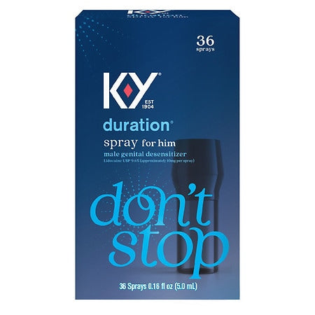 K-Y Duration Numbing Climax Delay Spray for Men Lidocaine Desensitizing Spray 0.16 FL OZ / 36 Sprays - 067981966596