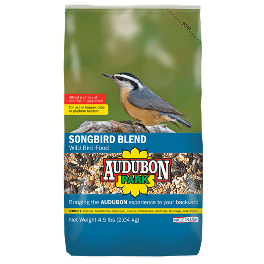 Audubon Park 4.5lb Songbird Blend Wild Bird Food: Attracts Colorful Birds, Nutritious Mix - 070187858404