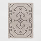 5'3"x7' Linear Global Outdoor Rug Ivory/Black: Woven Polyester, UV & Mildew-Resistant, for Patio Use - 017411170437