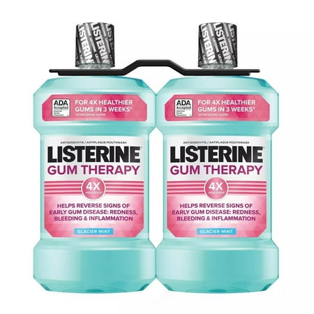 Listerine Gum Therapy Anti-Gingivitis Mouthwash Glacier Mint 1.5L (Pack of 2) - 312547352949