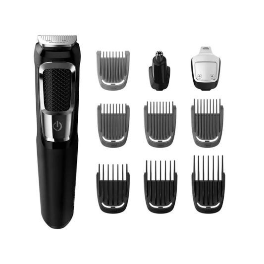 Philips Norelco - Multigroom 3000 Beard, Moustache, Ear and Nose Trimmer - Black/silver - 075020059307