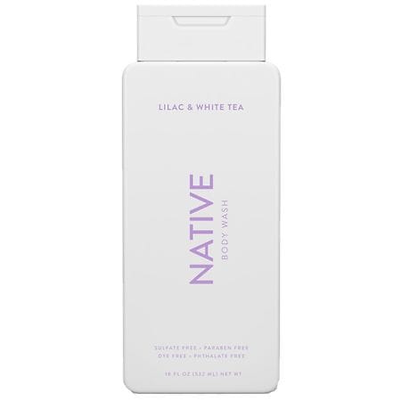 Native Body Wash Lilac & White Tea Sulfate Free Paraben Free for Men and Women 18 oz - 812154033441