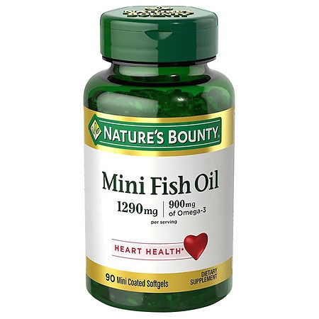 Nature s Bounty Mini Fish Oil Odorless Softgels 1290 Mg 90 Ct - 074312186783