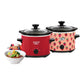 So Yummy by bella 2.0qt Twin Set Slow Cooker Red and Strawberry Pattern - 829486178238