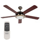 BLACK+DECKER BCF5211R 52-Inch 5-Bladed Remote Controllable Brushed Nickel Ceiling Fan with Reversible Blades - 819813015589