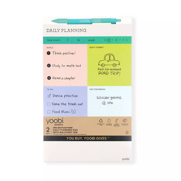 Yoobi Evolve 7"x11" Paper Set Pastel Color-Block - 8438051033449