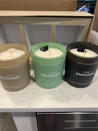 Jill Zarin Home Manifestation Candle, Set of 3, Assorted Colors: Mantra - 847279064759