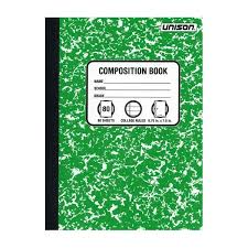 College Ruled Solid Composition Notebook- Green- Unison - 747219901765