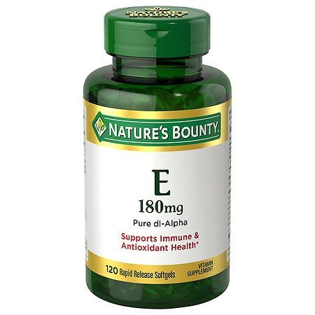 Nature s Bounty? Vitamin E Pure dl-Alpha 180mg (400 IU) 120 Softgels - 074312017513