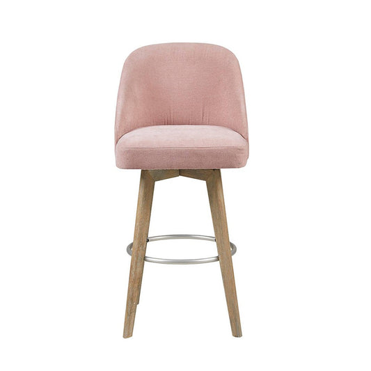 30" Howard Counter Height Barstool with Swivel Seat Light Pink - Madison Park - 022164116489