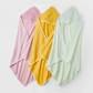 Baby Girls' 3pk Waffle Hooded Bath Towel - 196365400422