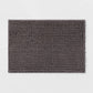 17"x24" Chunky Chenille Cushion Foam Bath Rug Dark Gray - 040773100002