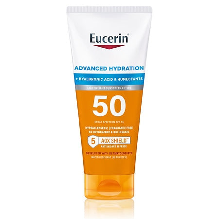 Eucerin Sun Advanced Hydration SPF 50 Sunscreen Lotion 5 Fl Oz Tube - 072140032258