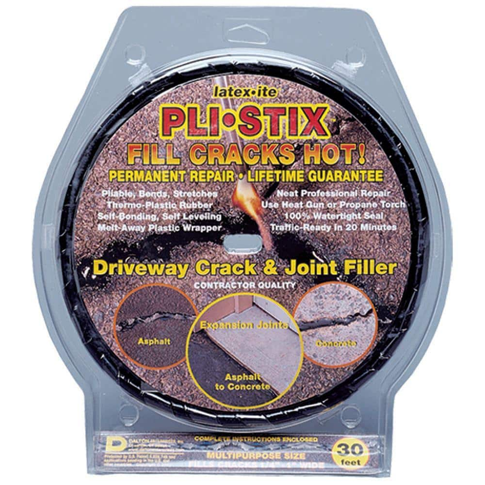 Latex-ite Pli-Stix 30 ft. Medium Black Permanent Blacktop Joint and Crack Filler - 090932350991