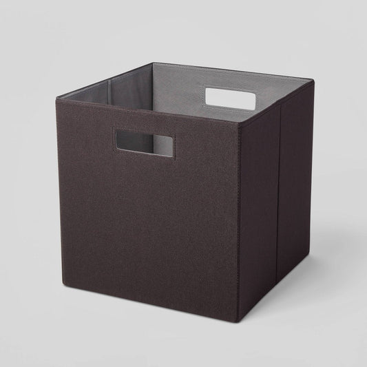 13" x 13" Fabric Bin Black - Brightroom?: Cube Organizer, Polyester/Cardboard, No Assembly Required - 887915344845