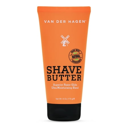 Van der Hagen Shave Butter Beard Shaving Cream for All Skin Types formulated with Natural Oils 6 oz (Men) - 893164000647