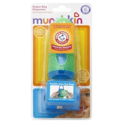 Munchkin Arm & Hammer Diaper Bag Dispenser & Bags - Colors May Vary - 735282113024